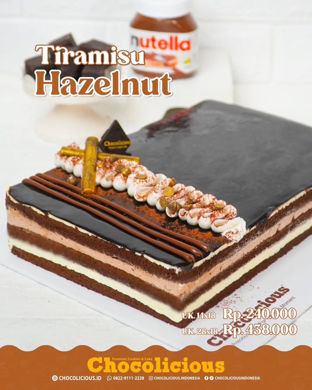 Tiramisu Hazelnut Uk.28x18