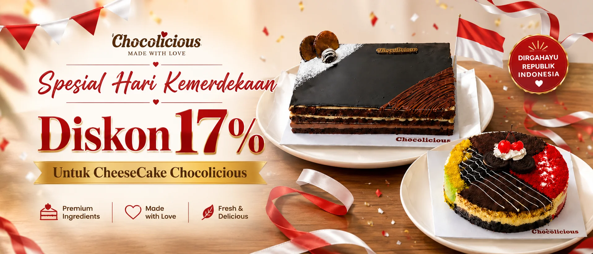 Diskon 17% Spesial Hari Kemerdekaan Chocolicious