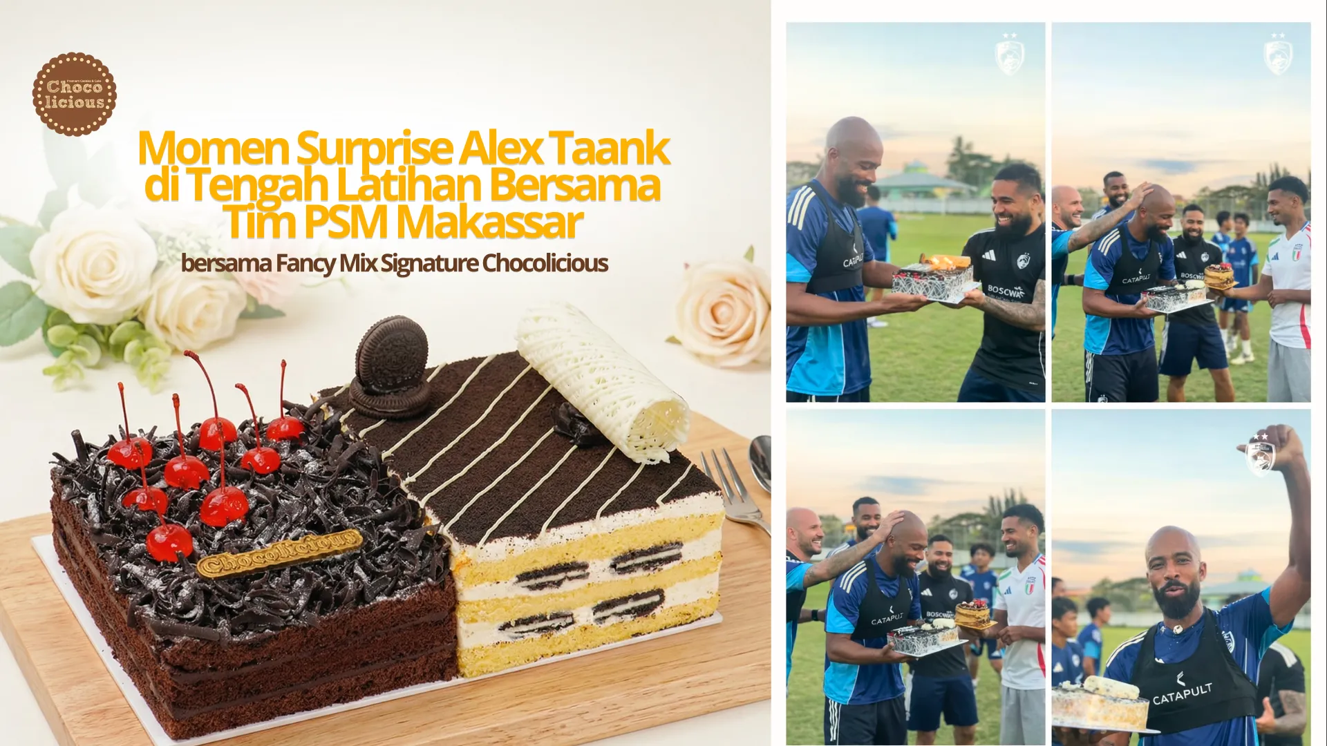 Momen Surprise Alex Tank di Tengah Latihan Bersama Tim PSM Makassar